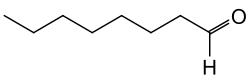 2D representation of the chemical structure of Octanal .