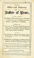 George Webb's 1736 office of "Justice of Peace"