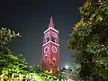 At night