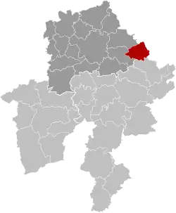 Location of Ohey in Namur Province