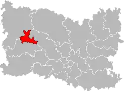 Situation of the canton of Beauvais-1 in the department of Oise