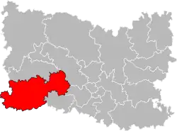 Situation of the canton of Chaumont-en-Vexin in the department of Oise