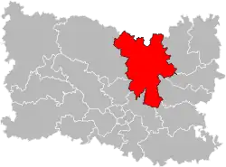 Situation of the canton of Estrées-Saint-Denis in the department of Oise