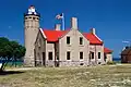 Old Mackinac Point Light, a non-Milwaukee use of Cream City brick built in 1892