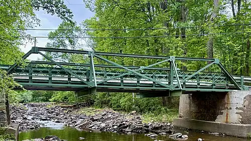 Old Mill Road truss bridge over the Wickecheoke Creek, Delaware Township, New Jersey
