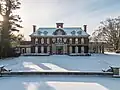 Front of the mansion in winter
