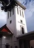 Old Holy Family Church as seen from the main entrance.
