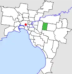 Location in Melbourne