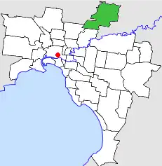 Location in Melbourne