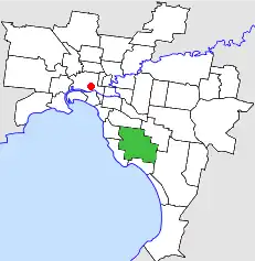 Location in Melbourne