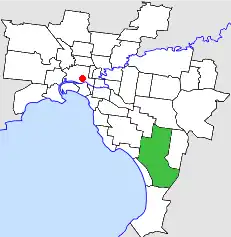 Location in Melbourne