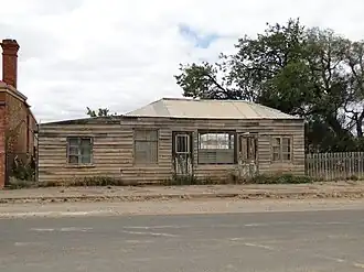An old weatherboard shop in Terowie in the Hundred of Terowie