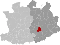 Location of Olen in the province of Antwerp
