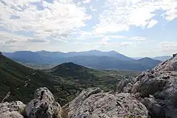View of the Supramonte mountain range