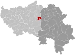 Location of Olne in the province of Liège