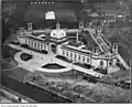 Aerial view of the building in 1929