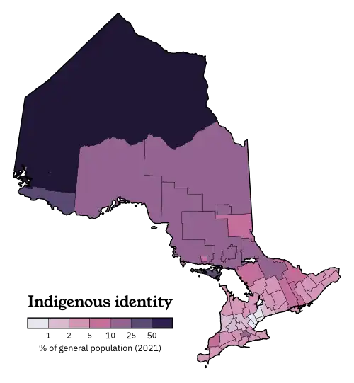 Indigenous identity in Ontario, 2021