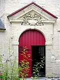 The entrance to the church from the courtyard