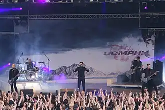 Oomph! performing in 2010 at Blackfield Festival