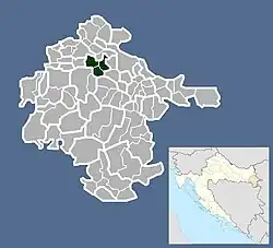 Location of Nuštar