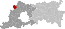 Location of Opwijk in Flemish Brabant