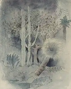 Orange Tree and Cactus