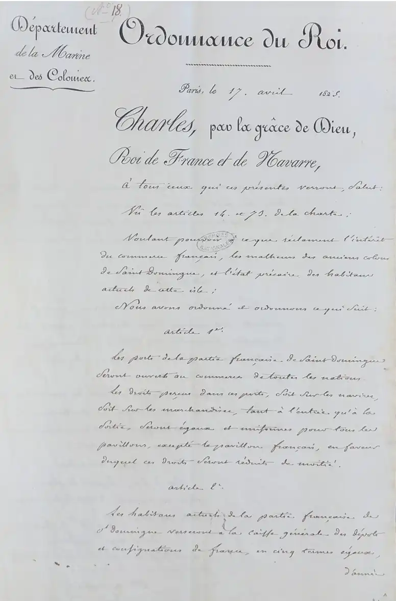 Image of the first page of the original handwritten ordinance
