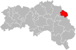 Location within the Orne department of France.
