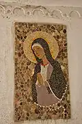 Madonna mosaic in the portico of Orosh Church (2018)