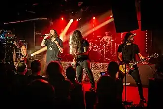 Orphaned Land live in Switzerland, 2019, in support of their album Unsung Prophets & Dead Messiahs
