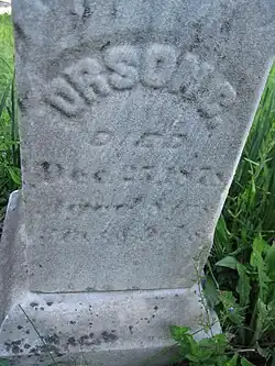 Orson C. Chamberlain's grave.