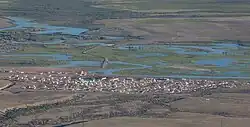 Aerial view of the settlement