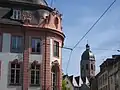 The Osteiner Hof with a view of the St. Stephan's Church