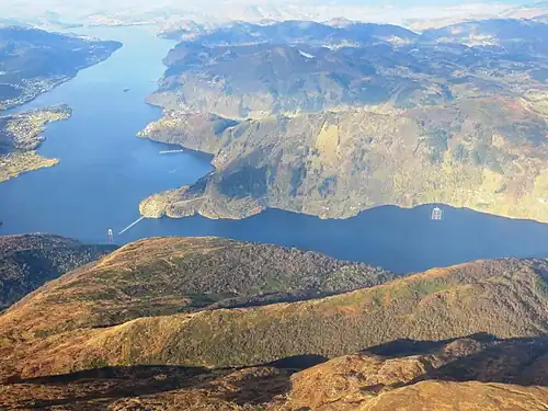 Looking north towards the Osterfjorden