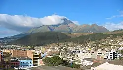 Otavalo with Imbabura in the background