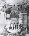 The central altar of the church.