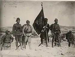 Ottoman Turkish Regimental Standard with Shahada in Gallipoli campaign (1915)
