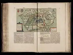 Map of Oudenburg in Flandria illustrata