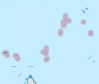 District map of the Outer Islands