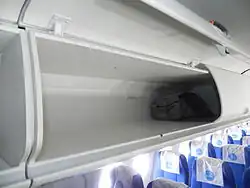 Overhead compartment aboard a SSJ100