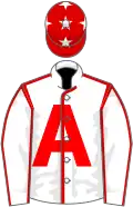 White, red 'A', red seams, red cap, white stars