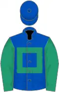 Royal blue, emerald green hollow box and sleeves