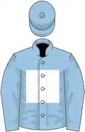 Light blue, white hollow box