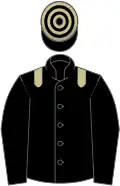 Black, beige epaulets, hooped cap