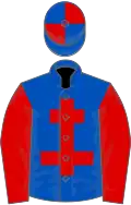 Royal Blue, Red Cross of Lorraine and sleeves, quartered cap