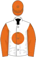 White, orange disc, orange sleeves, orange cap