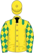 Yellow, Emerald Green epaulets, Emerald Green sleeves, Yellow diamonds