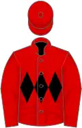 Red, black triple diamond
