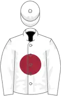 White, maroon disc