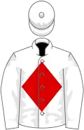 White, red diamond